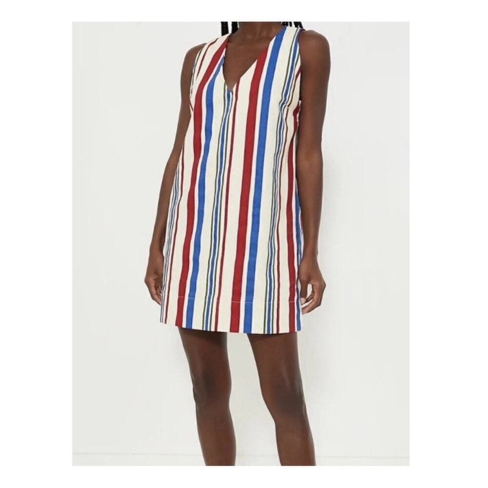 Pomander Place Americana Stripe Kira Dress Sleeveless Mini Size XL NEW